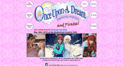 Desktop Screenshot of onceuponadreamprincessparties.com